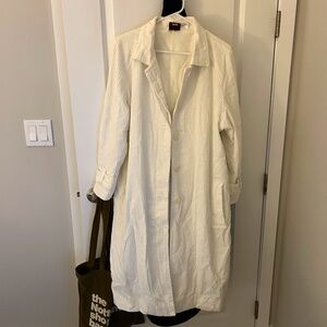 Oversized White Trench Coat